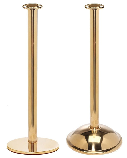 Museum Rope Stanchion, Polished Brass - BarrierHQ.com