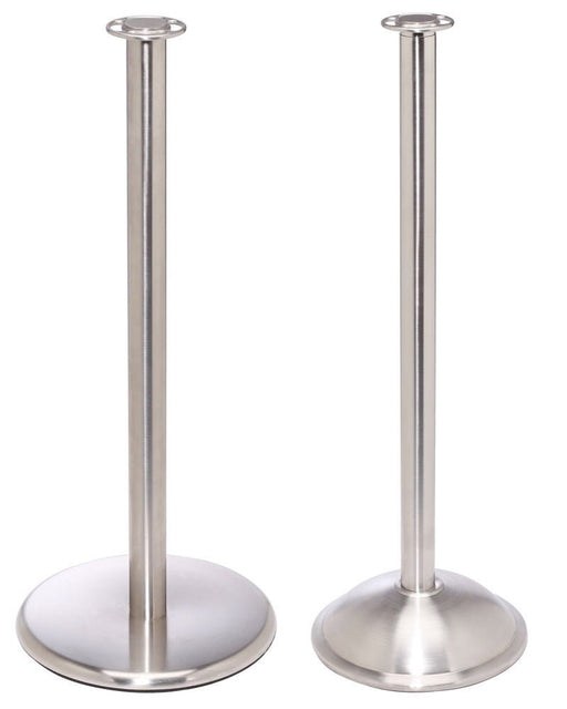 Museum Rope Stanchion, Satin Stainless - BarrierHQ.com