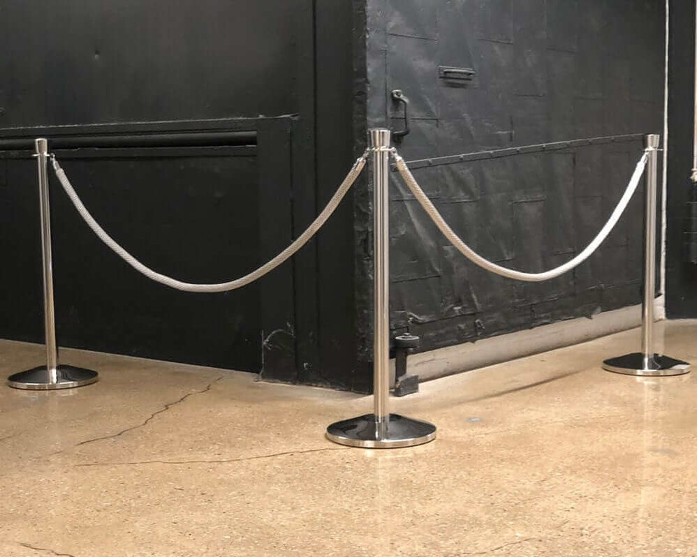 Museum Gallery Ropes Museum Stanchion Rope Grey Elegant Braided Rope 1 diam 717