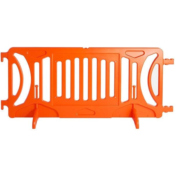 Orange Plastic Fillable Crowd Control Barricade OTW - BarrierHQ.com