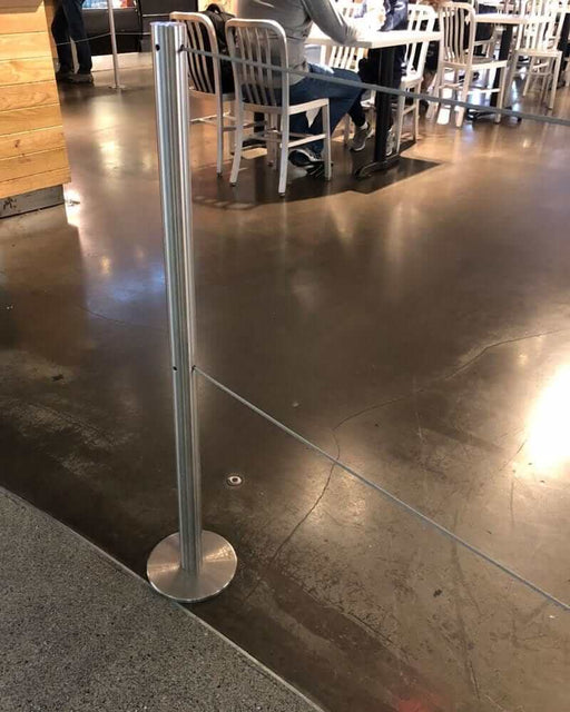 "Q-Cord" Museum Barrier with Magnetic Base - BarrierHQ.com