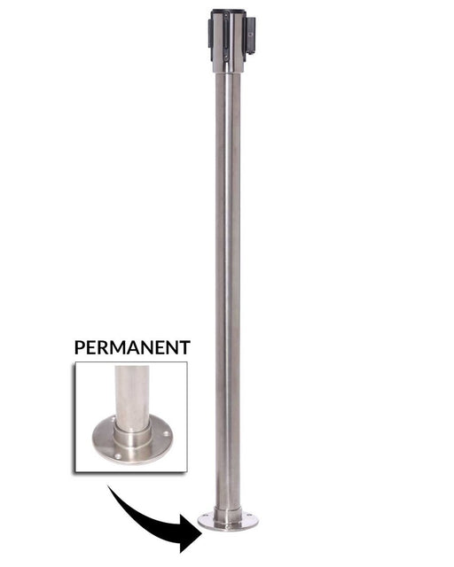 QueuePro 200 Permanently Fixed Stanchion - BarrierHQ.com