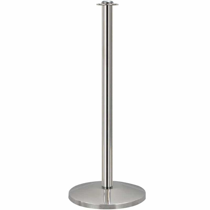 QueueWay Contemporary Rope Stanchion, Satin Stainless - BarrierHQ.com