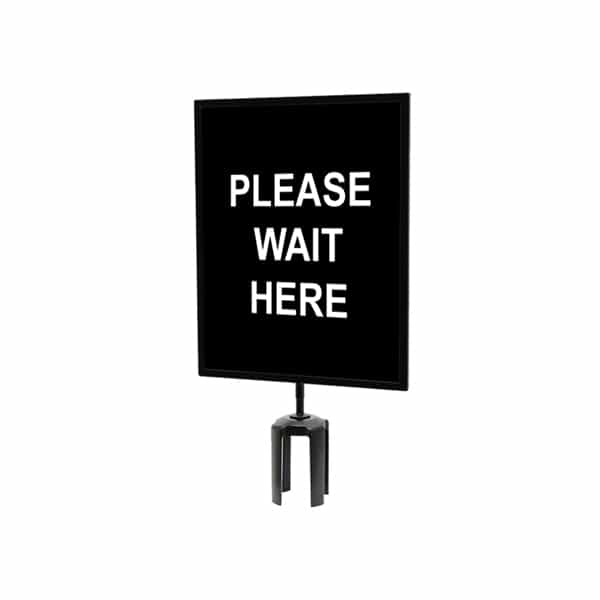 QueueWay - QWAYSIGN-11" X 14" PLEASE WAIT HERE (Double Sided) - BarrierHQ.com