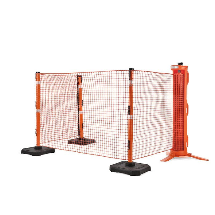 RapidRoll - Outdoor Portable Barrier System - 50' 3-Legged System - BarrierHQ.com