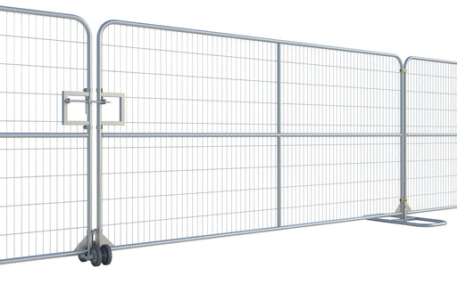 Rolling Vehicle Gate Kit for Temporary Fence - BarrierHQ.com