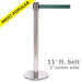 SALE - QueuePro 250PS, Polished Stainless Stanchion with 11' ft. belt - BarrierHQ.com