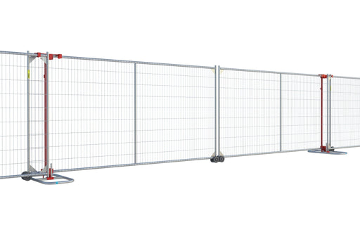 Sliding Vehicle Gate Kit for Temporary Fence, Double - BarrierHQ.com