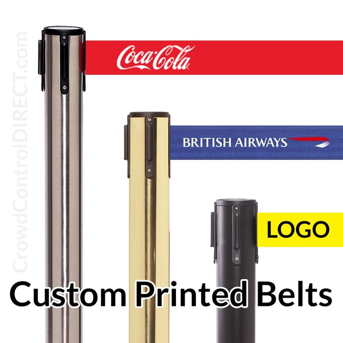(SPECIAL) Premium Belt Barrier with 11' ft CUSTOM Printed Belt - BarrierHQ.com