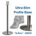 Ultra-Slim Profile 11' ft. Rope Stanchion - Stainless Steel - "Q-Boss" QB550 - BarrierHQ.com