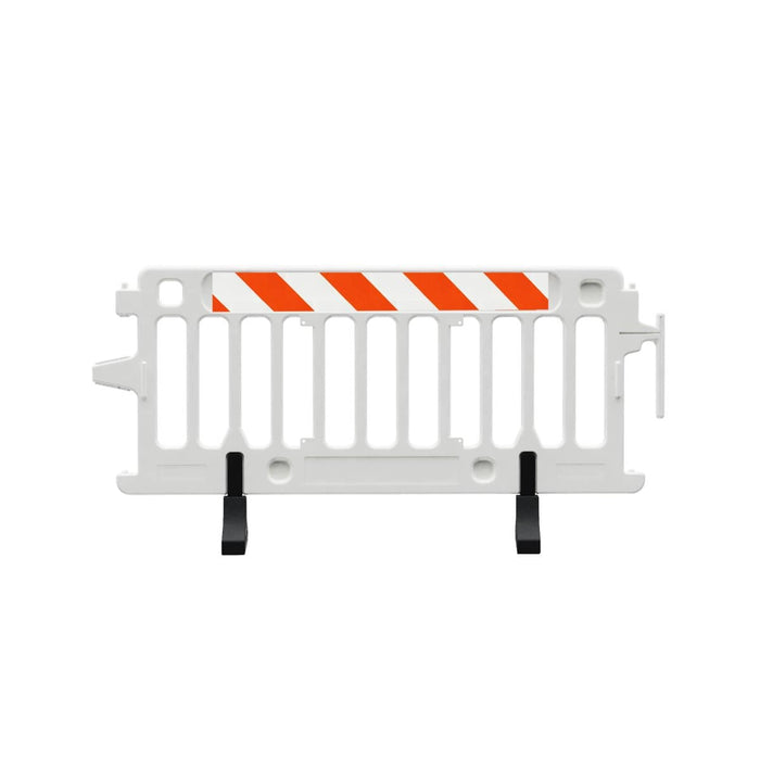 UV-Resistant Plastic Barrier CROWDCADE, 2004-W-EGLR, White - BarrierHQ.com