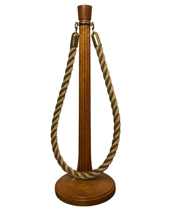 Wooden Rope Stanchion - W312 - BarrierHQ.com