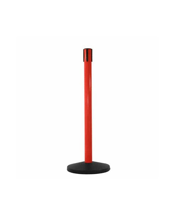Yellow, Red & Orange Barrier with 11' Retractable Belt - QU900 - BarrierHQ.com